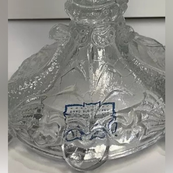 Vallerysthal Portieux France Bavards Dolphin & Snake Pressed Glass Candlestick - Picture 6 of 6